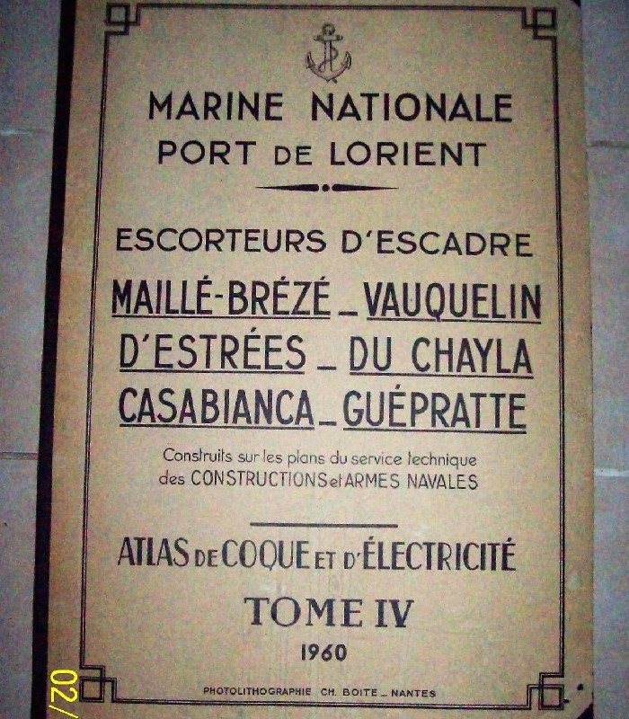 ancien livre marine nationale plans escorteurs bateaux