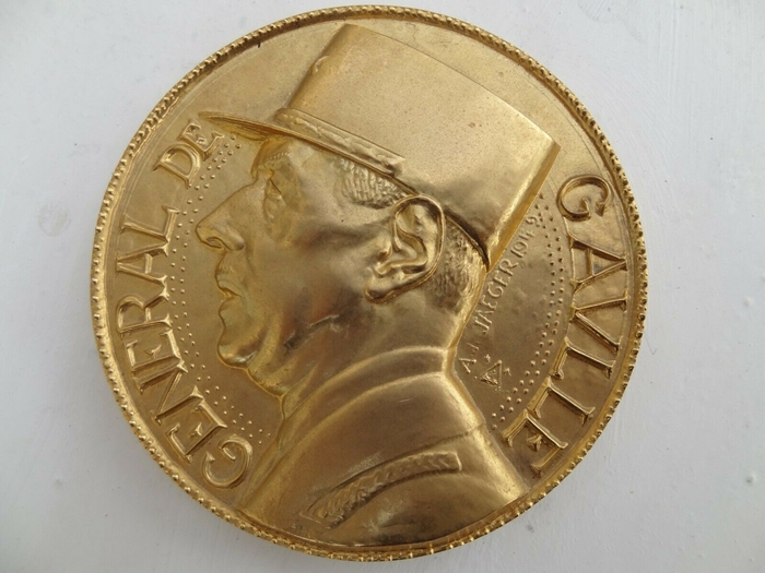 médaille bronze general de gaulle