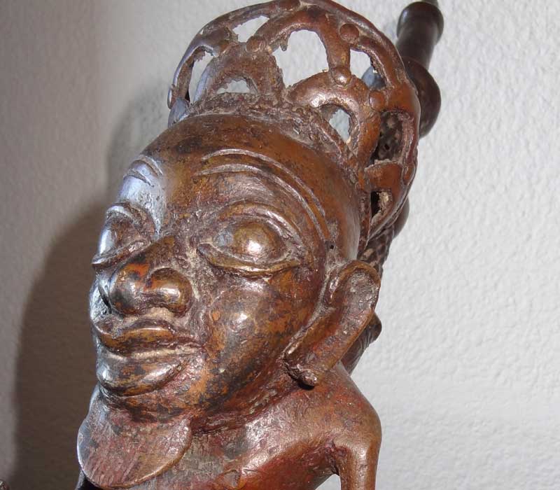 pipe de chef afrique bronze cire perdue