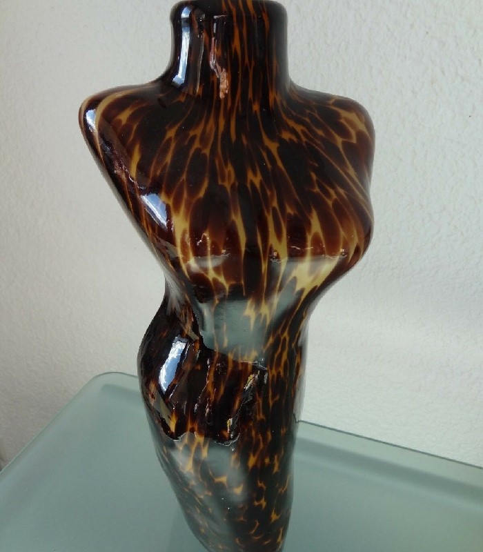 vase vintage buste femme murano