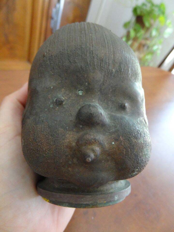 Moule à tête de poupée, bébé ancien
